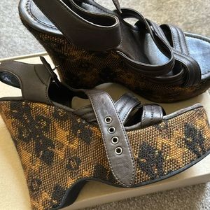 Miu Miu platform shoes.